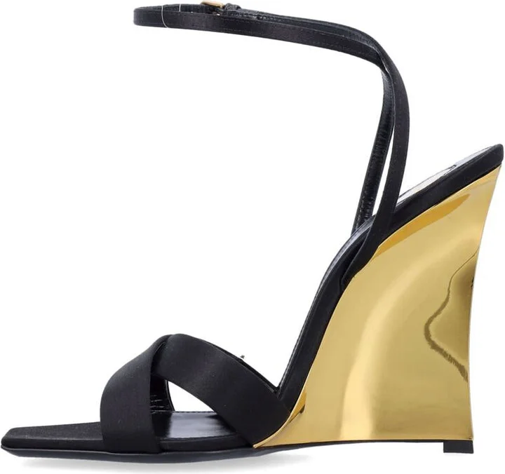 Saint Laurent Lucienne Sandal Wedges - Image 3