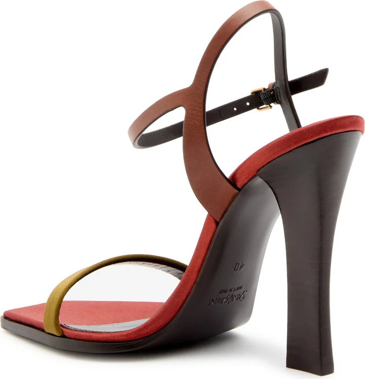 Saint Laurent Lydia 110 Satin Sandals - Image 2
