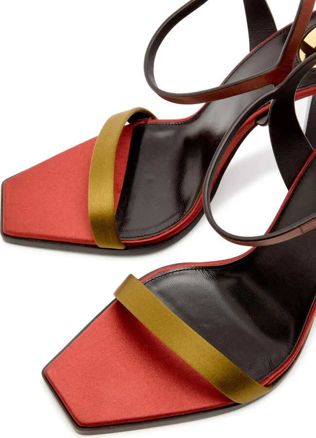 Saint Laurent Lydia 110 Satin Sandals - Image 3