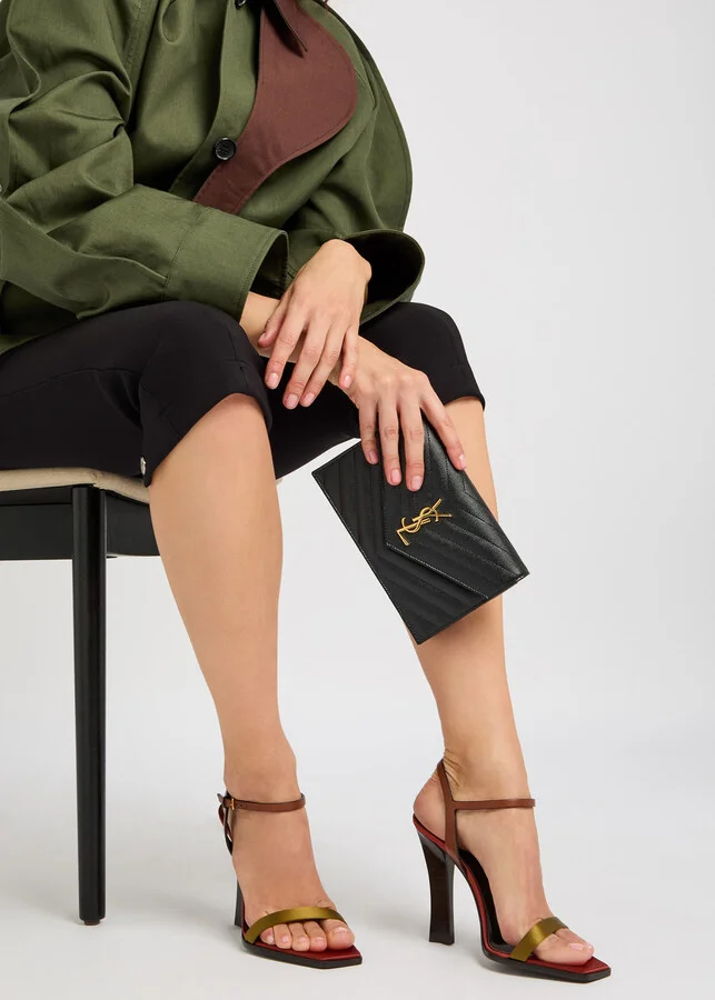 Saint Laurent Lydia 110 Satin Sandals - Image 5
