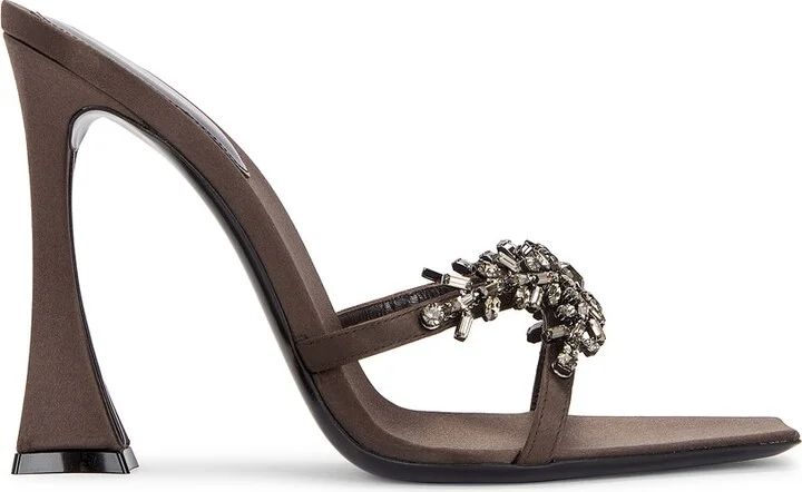 Saint Laurent Lydia Sandal in Chocolate