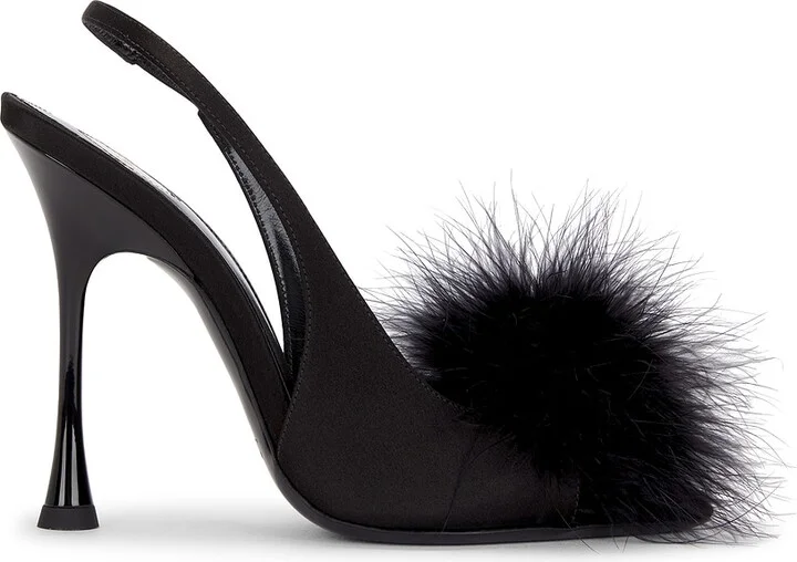 Saint Laurent Lydia Slingback Sandal in Black