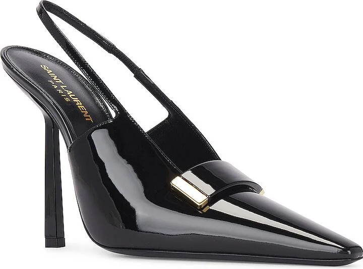 Saint Laurent Madame Singback Pump in Black - Image 2