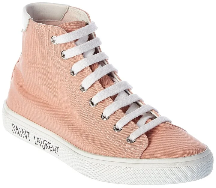 Saint Laurent Malibu Mid Canvas Sneaker