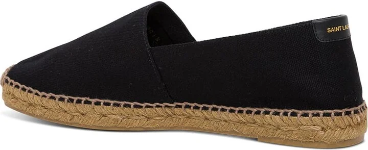 Saint Laurent Man's Canvas Espadrilles With Side Logo