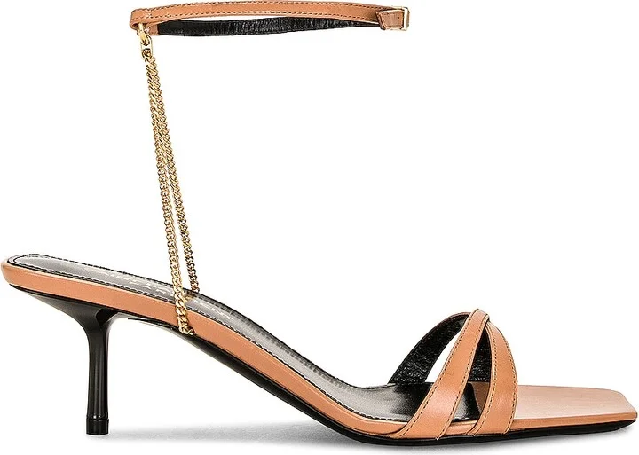 Saint Laurent Melody Sandal in Tan