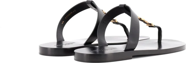 Saint Laurent Men's Cassandra Thong Flat Sandals Leather - Image 3