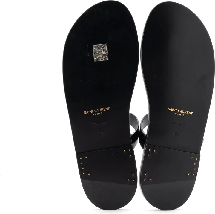 Saint Laurent Men's Cassandra Thong Flat Sandals Leather - Image 4