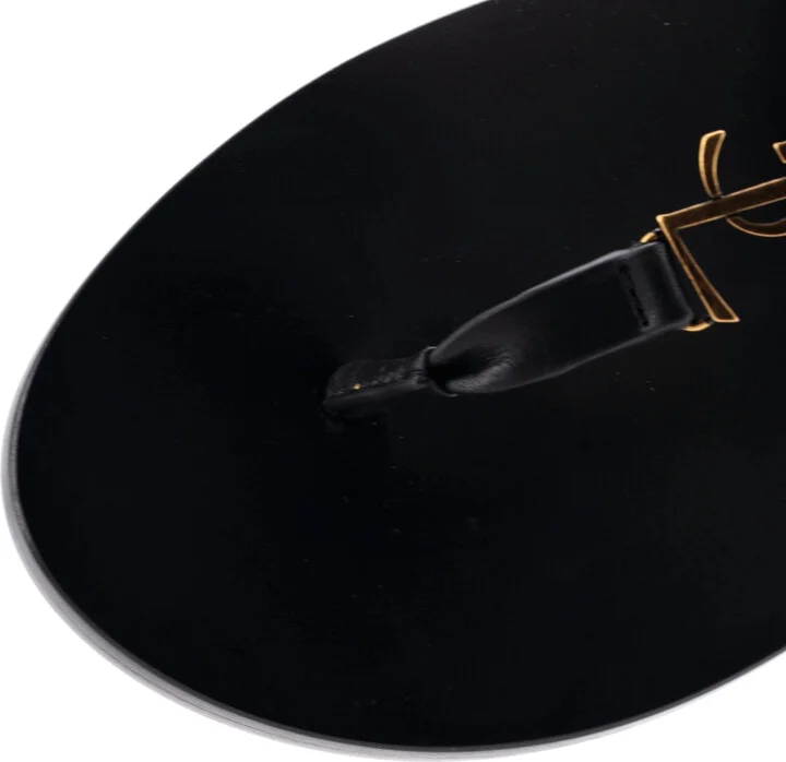 Saint Laurent Men's Cassandra Thong Flat Sandals Leather - Image 5