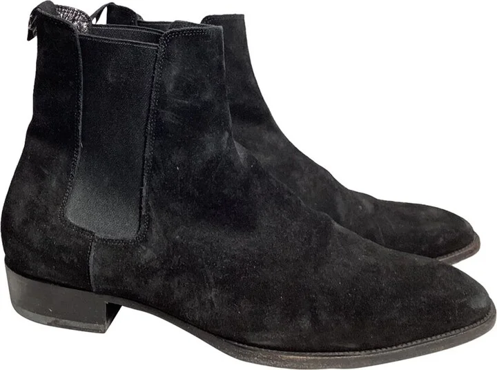 Saint Laurent Men's Suede Wyatt Chelsea Boot (Authentic Pre-Loved)