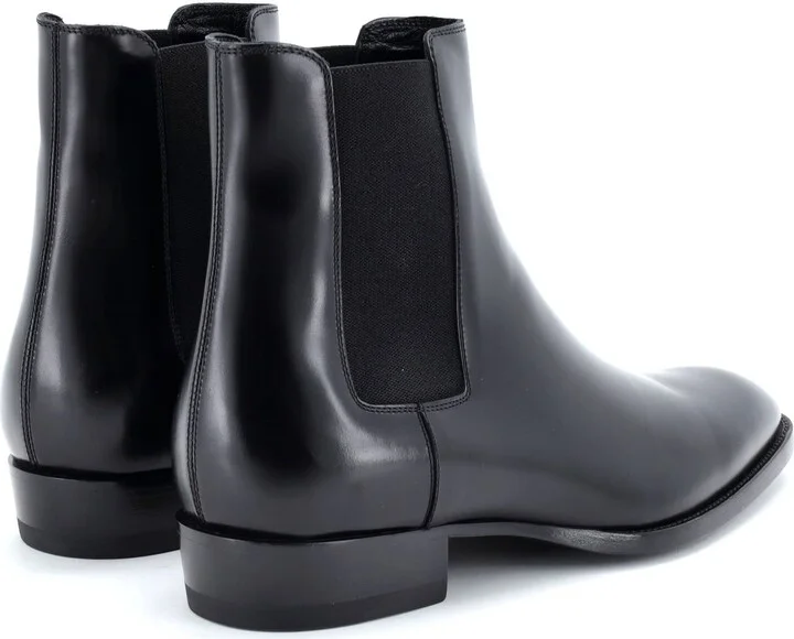 Saint Laurent Men's Wyatt Chelsea Boots Leather - Image 3