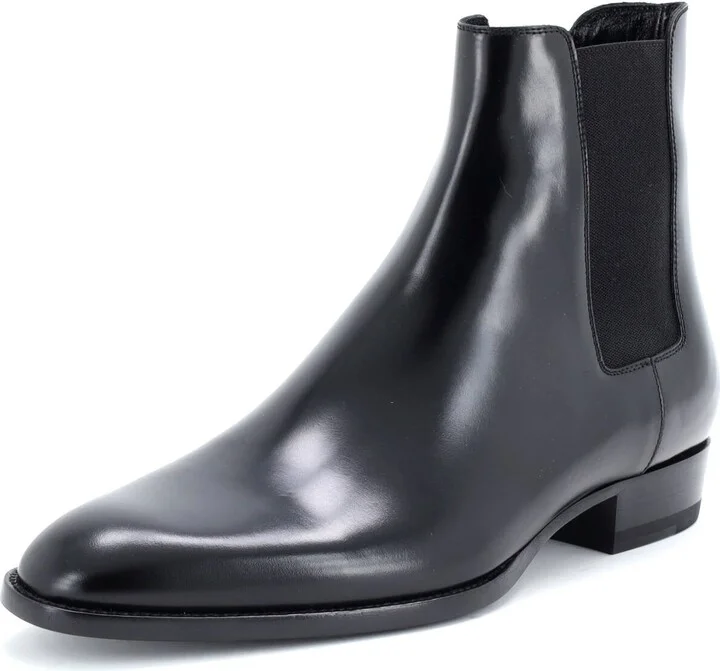 Saint Laurent Men's Wyatt Chelsea Boots Leather