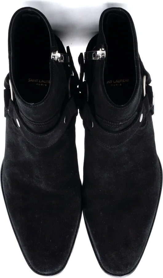 Saint Laurent Men's Wyatt Harness Boots Suede - Image 2