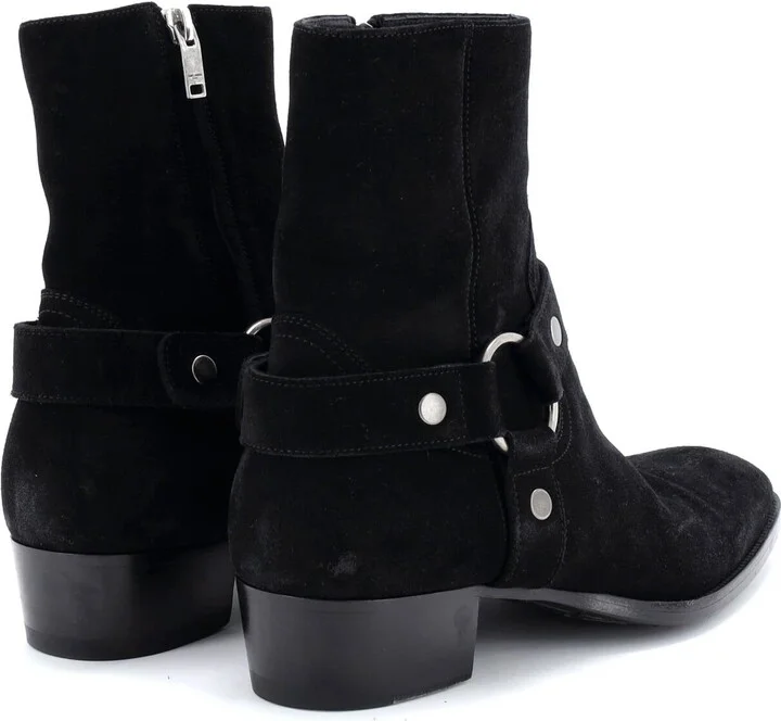 Saint Laurent Men's Wyatt Harness Boots Suede - Image 3
