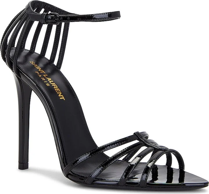 Saint Laurent Milena Sandal in Black - Image 2