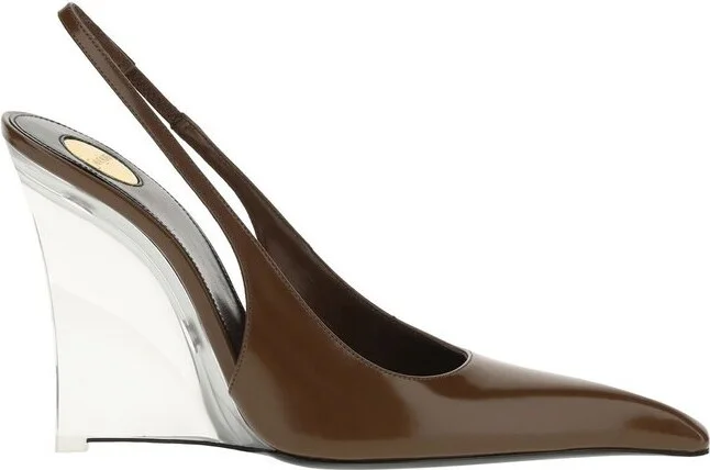 Saint Laurent Miller Pointed Toe Slingback Pumps
