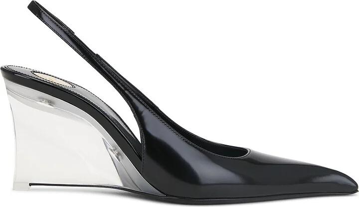 Saint Laurent Miller Wedge Pump in Black