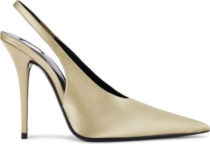 Saint Laurent Mug Slingback Pump in Beige