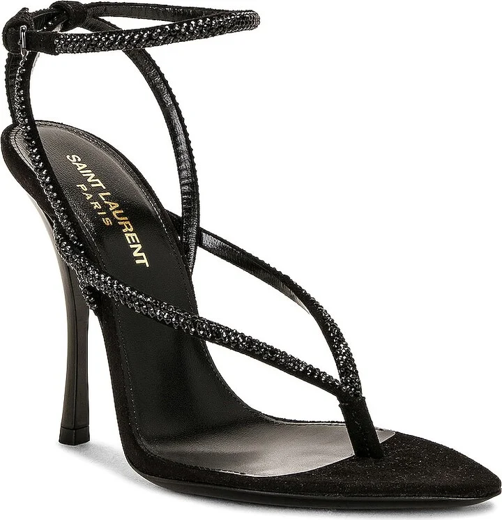 Saint Laurent Nadja Sandal in Black - Image 2
