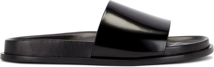 Saint Laurent Nichols Slide Sandal in Black