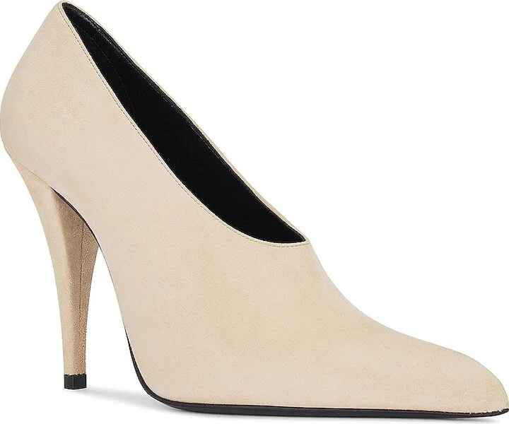 Saint Laurent Nico Pump in Cream - Image 2