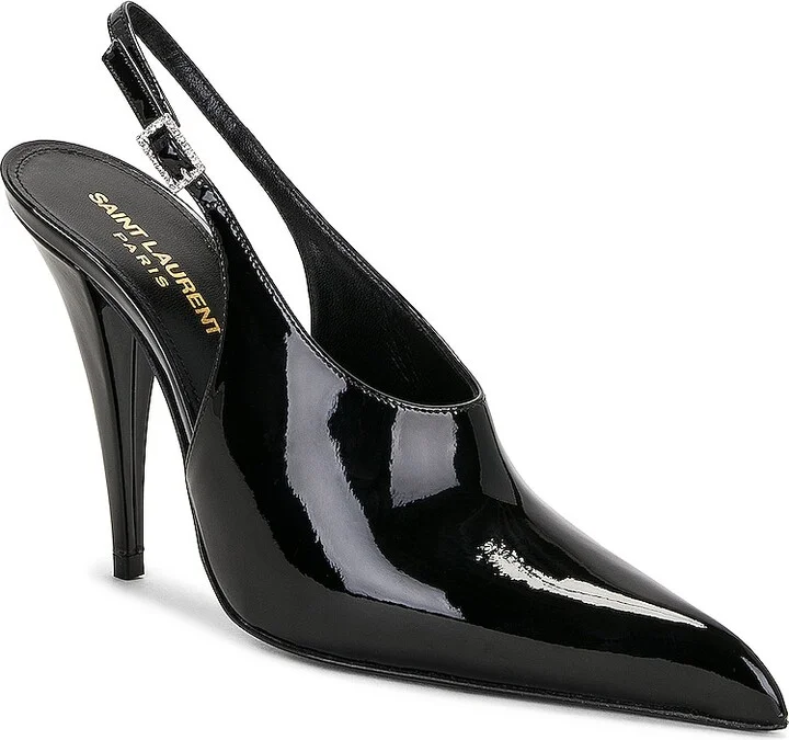Saint Laurent Nico Slingback Pump in Black - Image 2