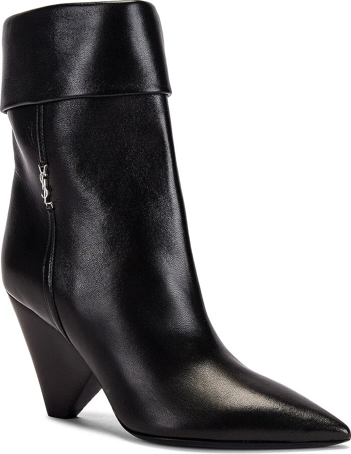 Saint Laurent Niki Booties in Black - Image 2
