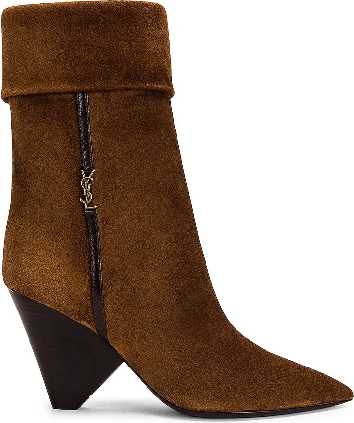 Saint Laurent Niki Booties in Brown