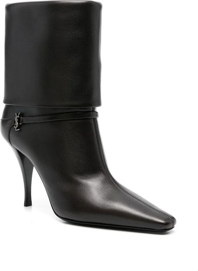 Saint Laurent Niki Smooth Leather Ankle Boots Shoes - Image 2