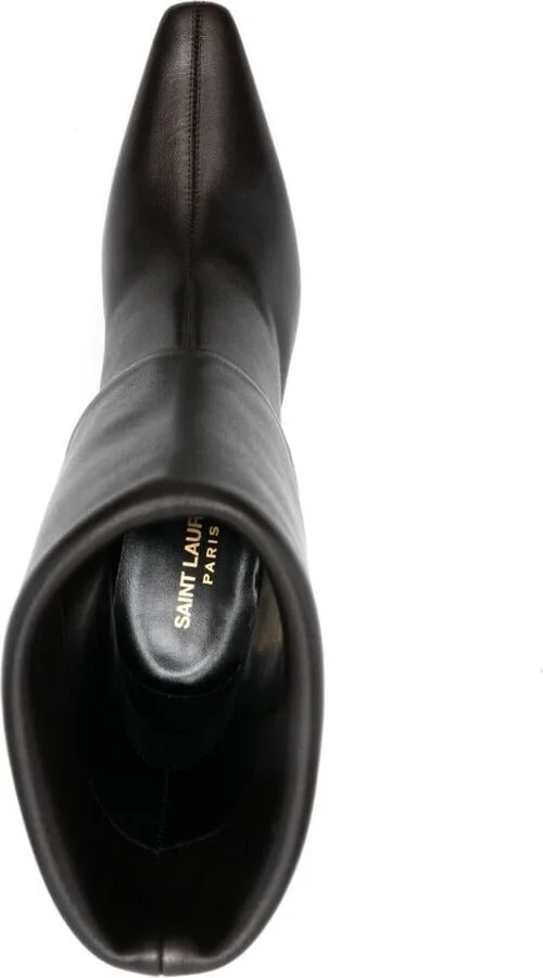 Saint Laurent Niki Smooth Leather Ankle Boots Shoes - Image 4