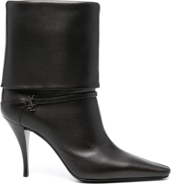 Saint Laurent Niki Smooth Leather Ankle Boots Shoes