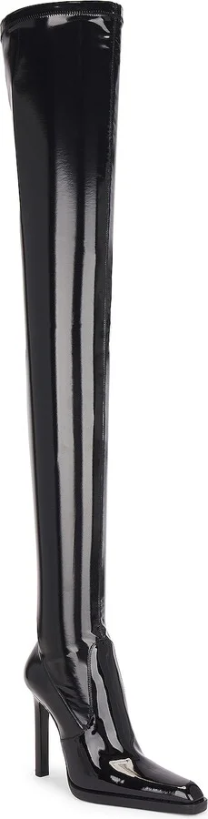 Saint Laurent Nina Over The Knee Boot in Black - Image 2
