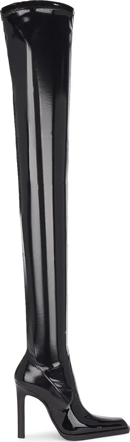 Saint Laurent Nina Over The Knee Boot in Black