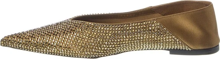 Saint Laurent Nour Crystal Embellished Wool & Silk Flat - Image 2