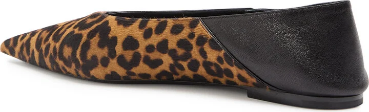 Saint Laurent Nour Leopard-print Calf-hair Flats - Image 2