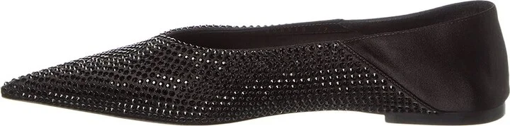 Saint Laurent Nour Satin & Rhinestone Slipper - Image 2