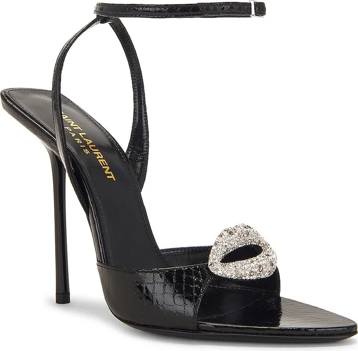Saint Laurent Nuit Evening Sandals in Black - Image 2