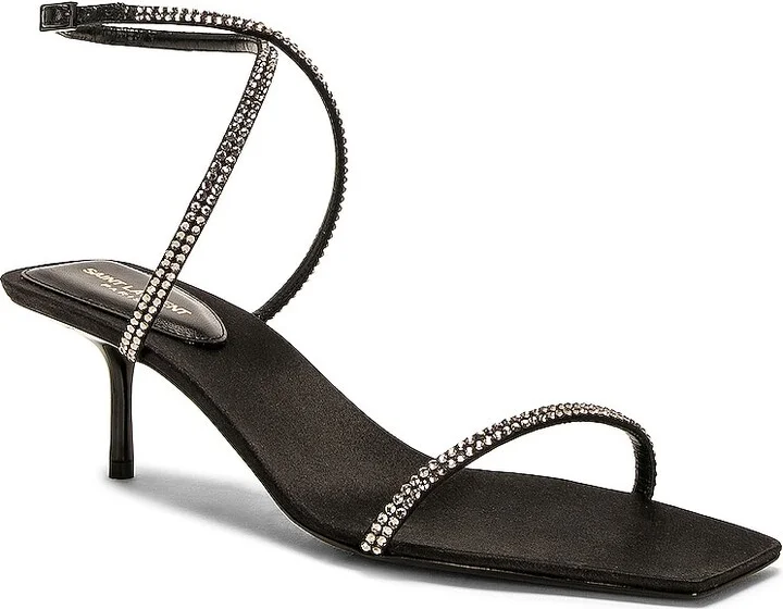 Saint Laurent Nuit Sandal in Black - Image 2