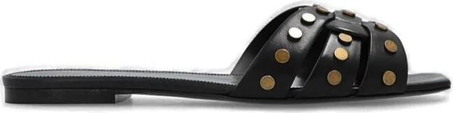 Saint Laurent Open Toe Slip-On Sandals