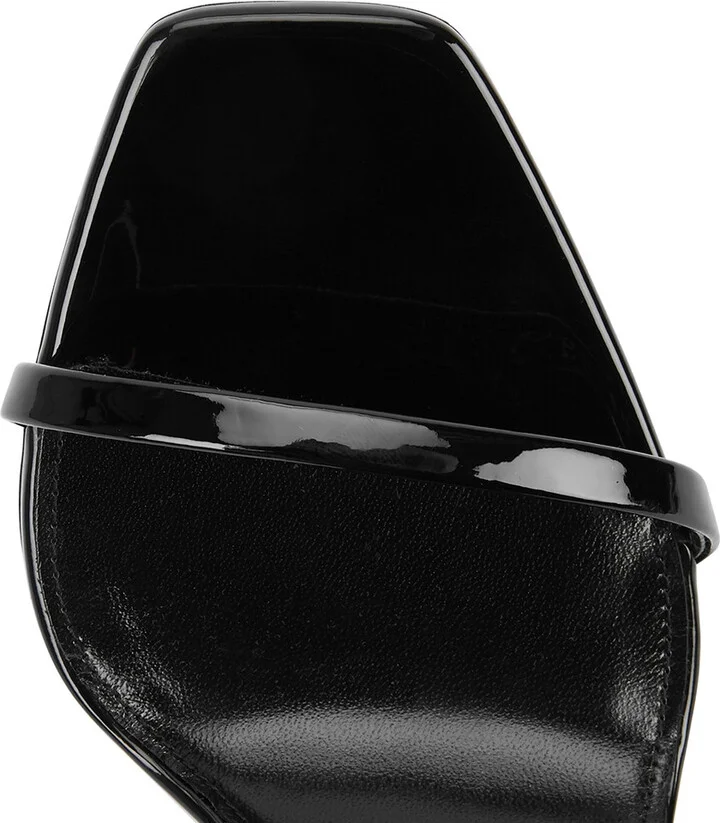 Saint Laurent Opyum 110 Logo Patent Leather Sandals - Image 4