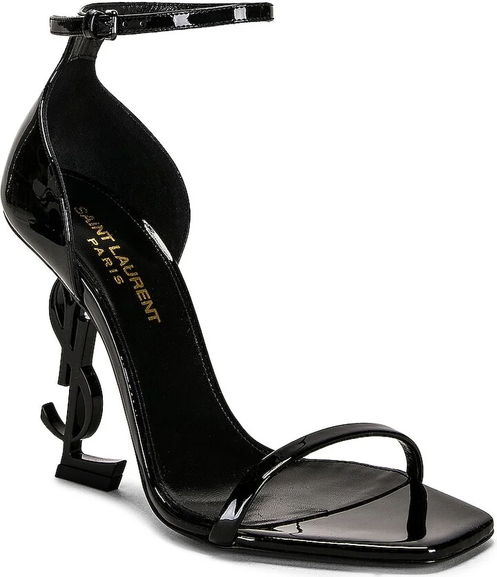 Saint Laurent Opyum 110 YSL Heeled Sandals in Black - Image 2