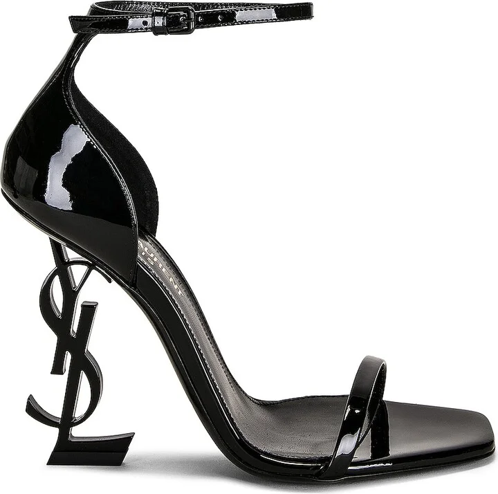 Saint Laurent Opyum 110 YSL Heeled Sandals in Black