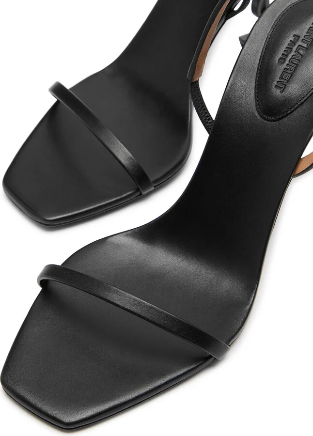 Saint Laurent Opyum 85 Leather Slingback Sandals - Image 3
