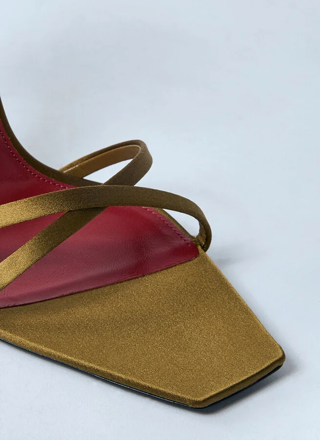 Saint Laurent Opyum Heel Sandals - Woman Heels Gold Eu - 36 - Image 3