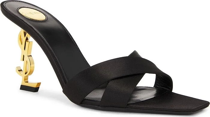 Saint Laurent Opyum Mule Sandal in Black - Image 2