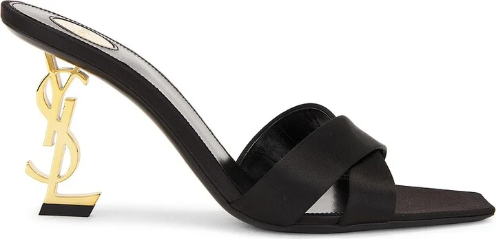 Saint Laurent Opyum Mule Sandal in Black