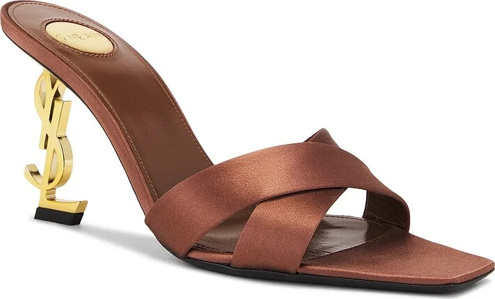 Saint Laurent Opyum Mule Sandal in Brown - Image 2
