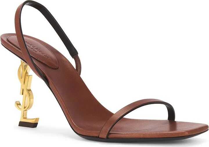 Saint Laurent Opyum Sandal in Brown - Image 2
