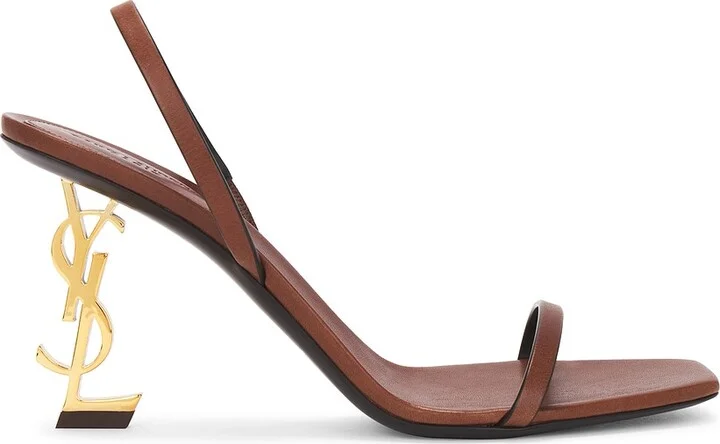 Saint Laurent Opyum Sandal in Brown
