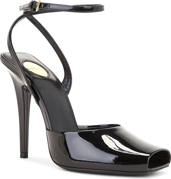Saint Laurent Orhand Peep Toe Pump in Black - Image 2